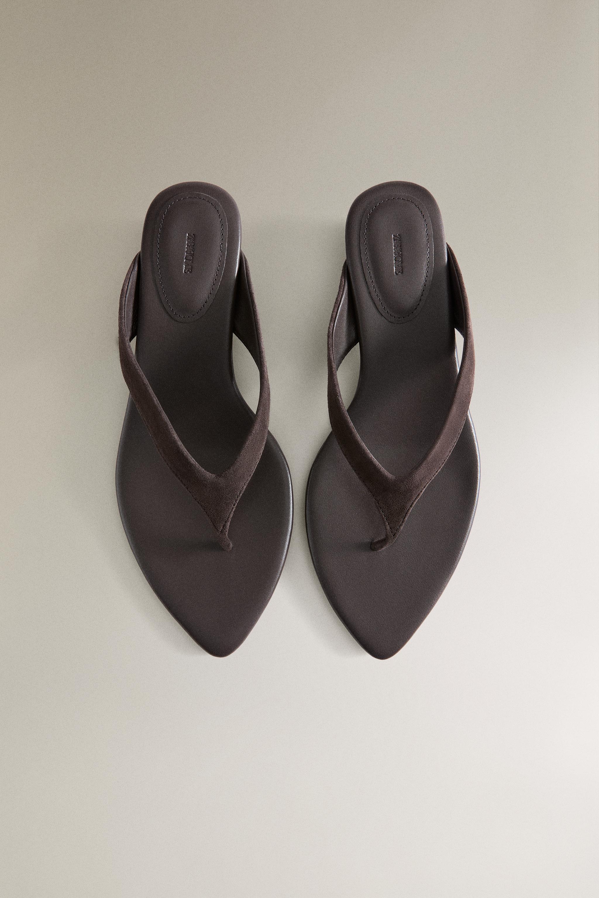 LEATHER HEEL SANDALS